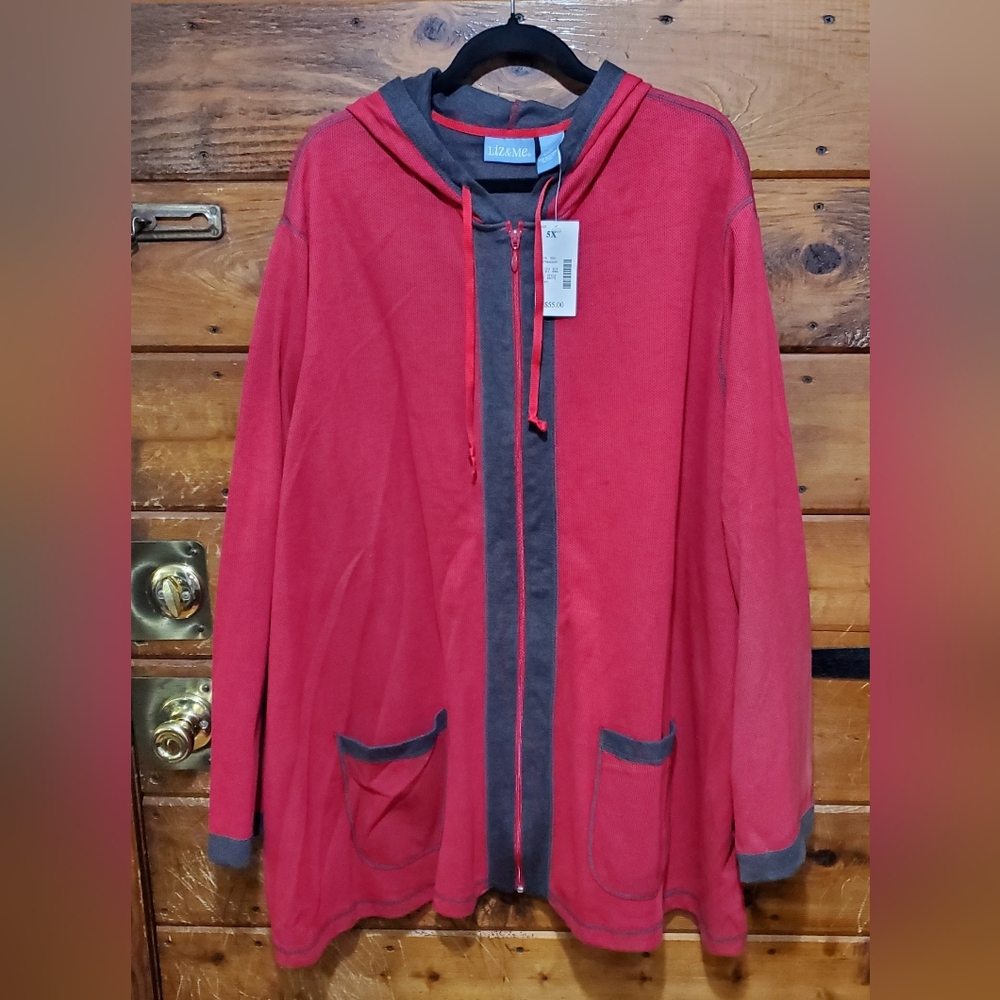 Liz & Me Red Hooded Jacket